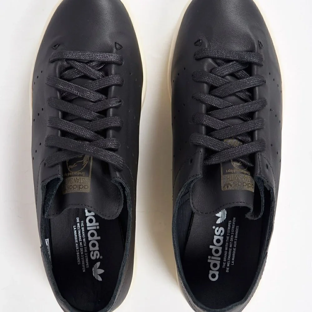 Adidas AQ4788 Stan Smith Leather Sock Sneakers, Core Black 7